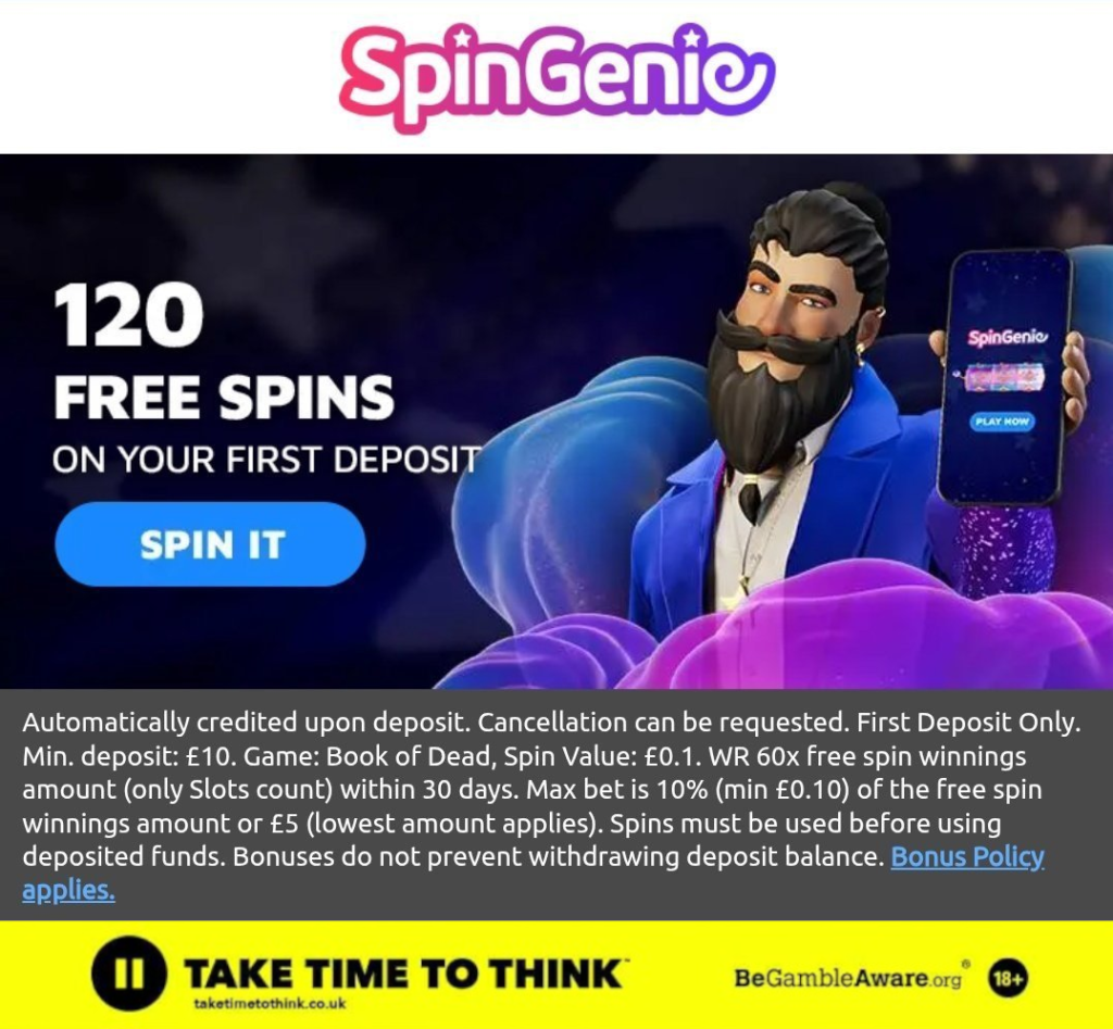 Spin genie bonus